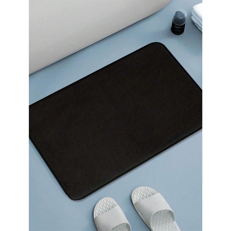 3Pcs Set Memory Foam Bath Mat, Plain and Classic, Suitable for Bathroom, Toilet, and Home Decor SHEIN