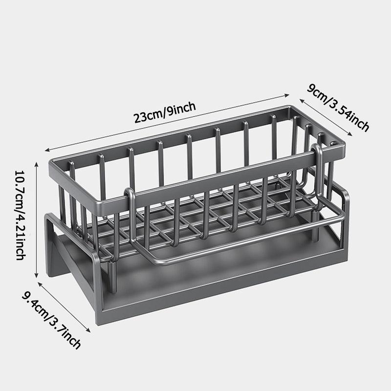 Kitchen Sink Drain Rack, Household Sink Storage Rack for Sponge Soap Towel, Kitchen Drain Holder, Kitchen Storage Organizer Drain Basket, Home Organizer