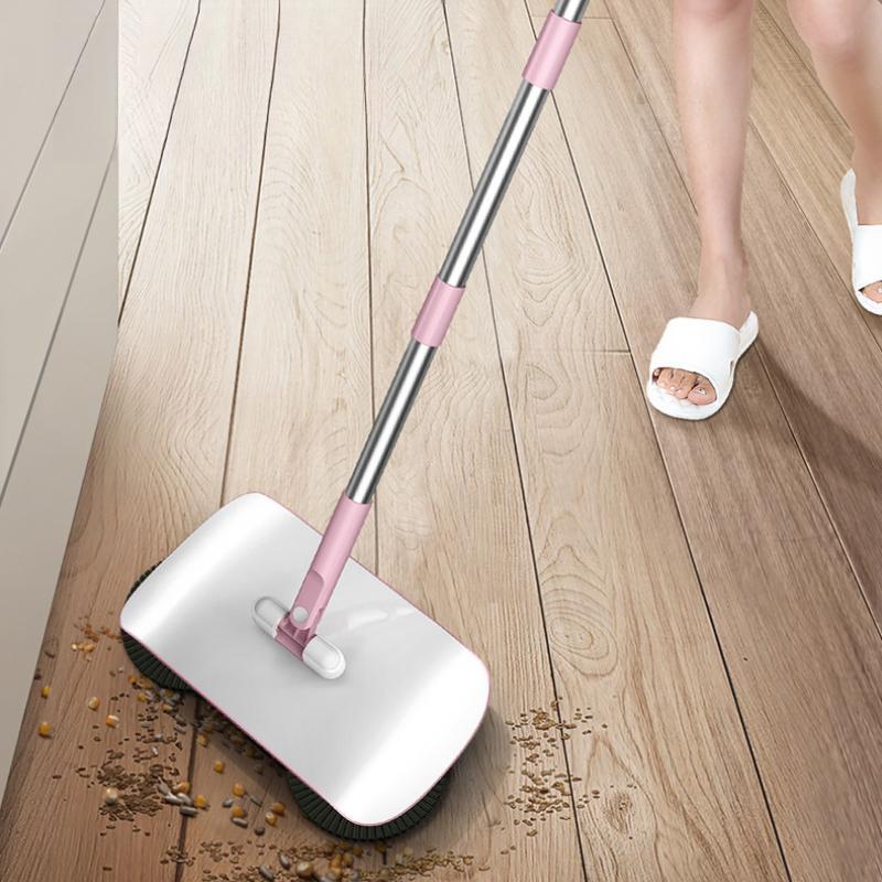 Hand Push Automatic Broom, 1 Count Household Sweeping Machine, Multifunctional Floor Cleaning Tool for Home Living Room Bedroom, Kitchen, Household Cleaning Supplies