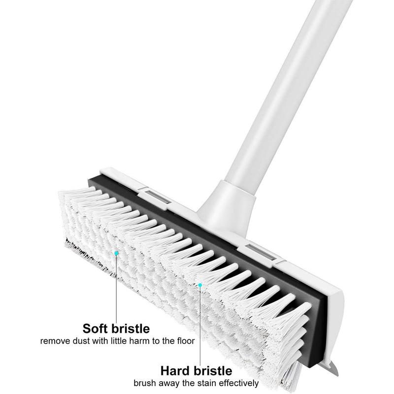 Floor Scrub Brush, Long Handle Brush, Summer Stuff Stiff Bristles Floor Scrubber for Cleaning Bathroom, Patio, Garage, Kitchen, Bath, Tile