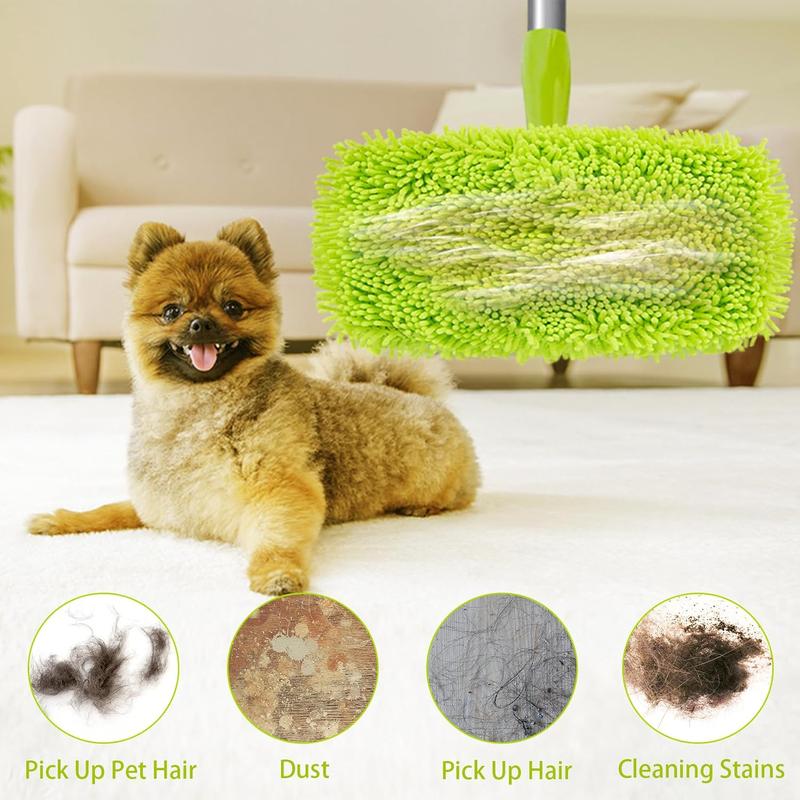 Reusable Dry Sweeping Cloths Microfiber Wet Mop Pads Compatible with Swiffer Sweeper Mop Replacement Sweeping Mopping pad Refills for Hardwood Surface Floor Cleaning, Home Clean Mop Set