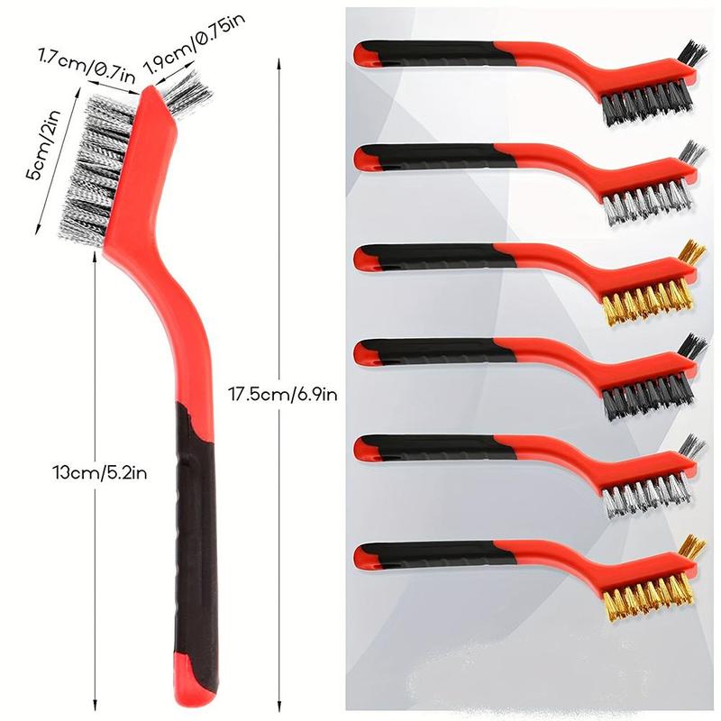 3pcs Stainless Steel Wire Brush, Double Head Gap Cleaning Brush, Household Cleaning Tool