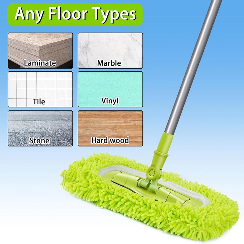 Reusable Dry Sweeping Cloths Microfiber Wet Mop Pads Compatible with Swiffer Sweeper Mop Replacement Sweeping Mopping pad Refills for Hardwood Surface Floor Cleaning, Home Clean Mop Set