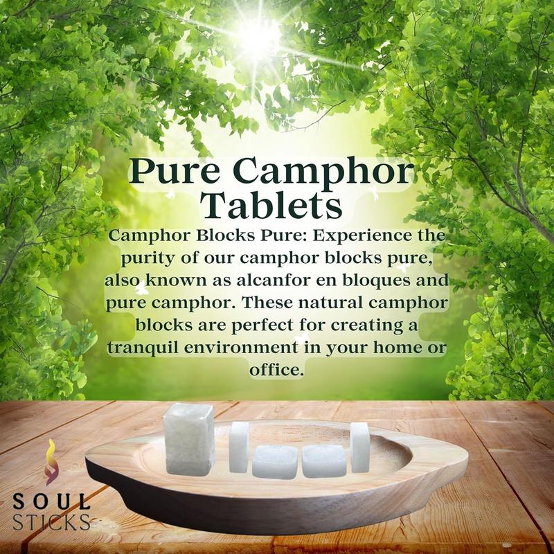 Natural Camphor Blocks - Camphor Tablets (150 Gram, 32 Tablets) for Aromatherapy, Odor Elimination, Puja - Alcanfor en Bloques, Alcanfor Tablets, Alcanfor en Bolitas, Kapoor for Pooja