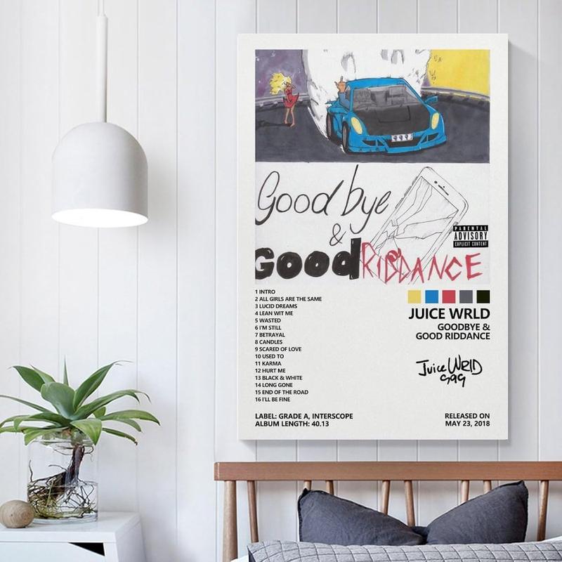 Goodbye & Good Riddance Album Cover Poster for Bedroom Aesthetic Canvas Art Wall Decor