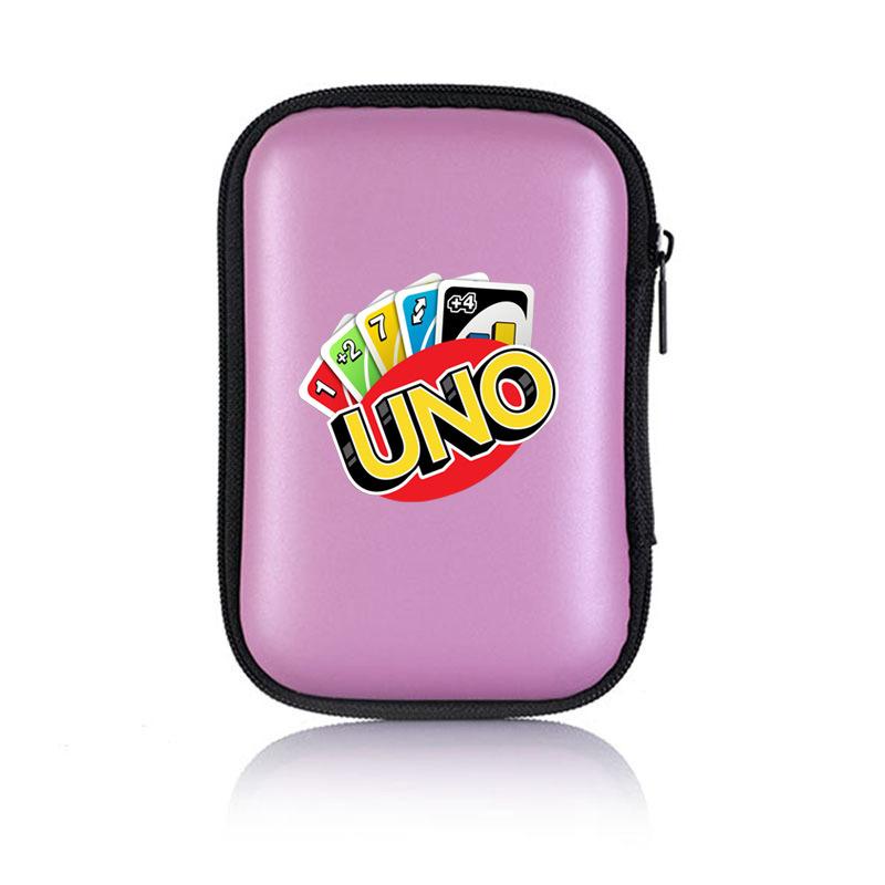 UNO Playing Cards Travel Zipper Carry Hard Case Board Game Cards Storage Package For Kids Fan Entertainment Card Holder Mini Bag