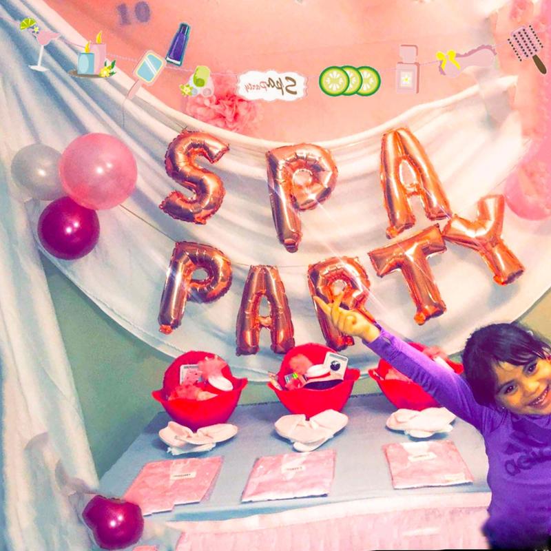 Spa Party Balloon Set, 13pcs set Pajama Party Balloon, Party Balloons, Party Decorations for Spa Party Makeup Party Salon Party