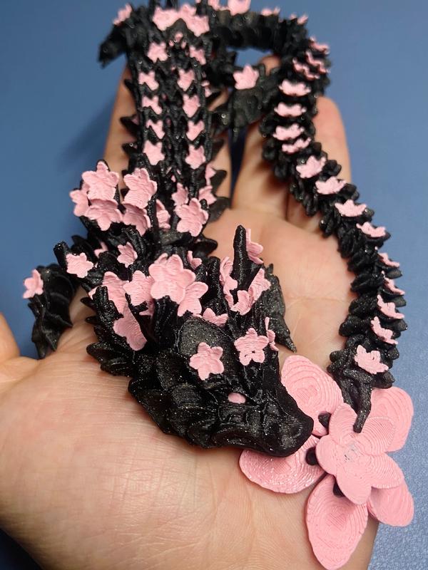 Cherry Blossom Dragon 3D Printed Decor Figurine