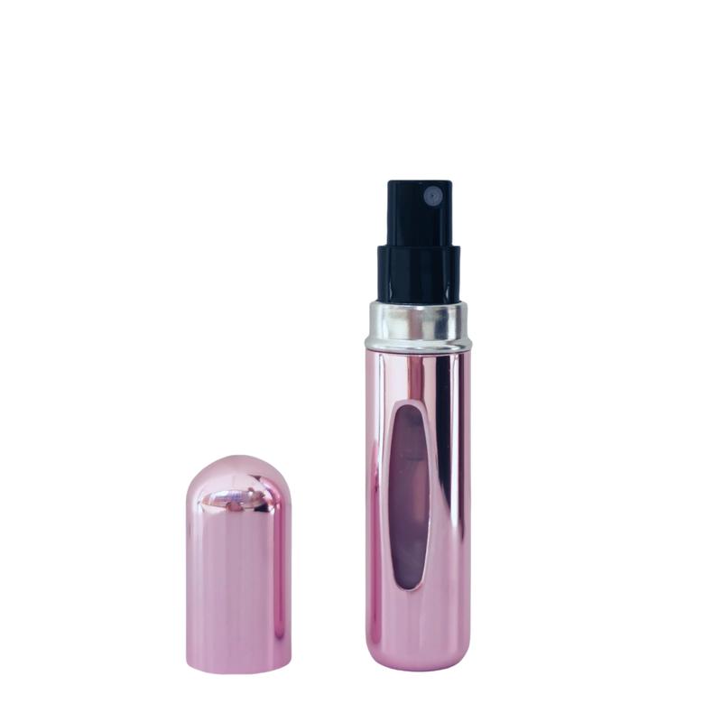 4 Packs 5ml Refillable Perfume Bottle, Travel Mini Size Decanter Body Mist Spray Bottles,    Perfume Atomize Canister Organiser Tin makeup  brush