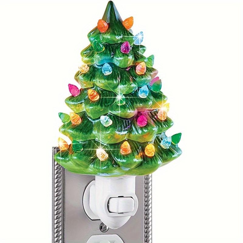 3D Christmas Tree Shaped Night Light, 1 Count Plug and Play LED Night Light, Decorative Light for Home Bedroom Living Room, Home Decor