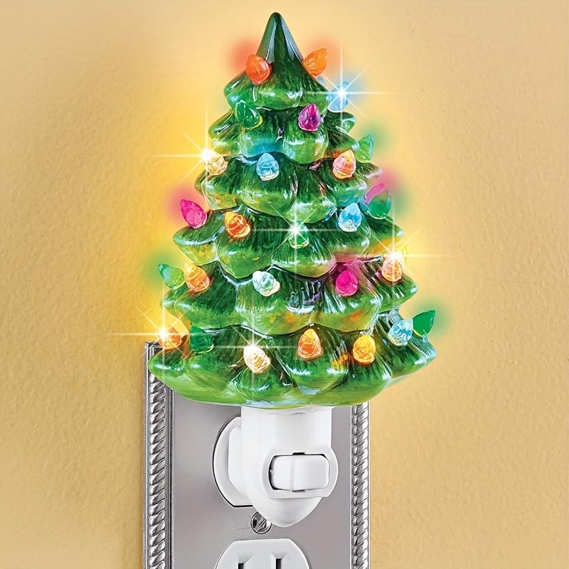 3D Christmas Tree Shaped Night Light, 1 Count Plug and Play LED Night Light, Decorative Light for Home Bedroom Living Room, Home Decor