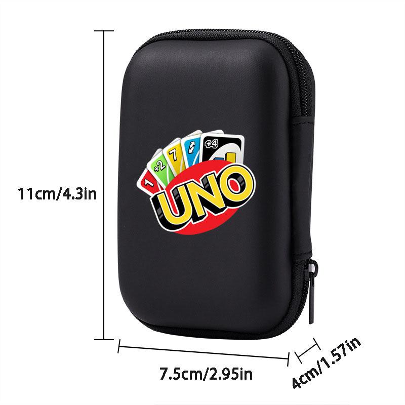 UNO Playing Cards Travel Zipper Carry Hard Case Board Game Cards Storage Package For Kids Fan Entertainment Card Holder Mini Bag