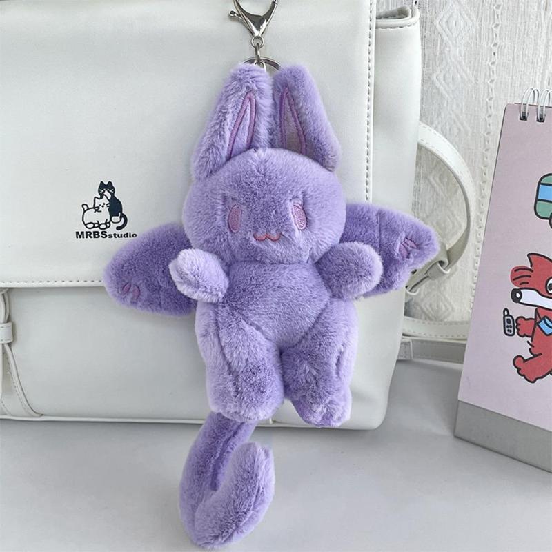 Cute Bat & Rabbit Design Pendant, 1 Count Cartoon Plush Hanging Ornament, Creative Hanging Decor for Home & Office, Summer Gift Ideas