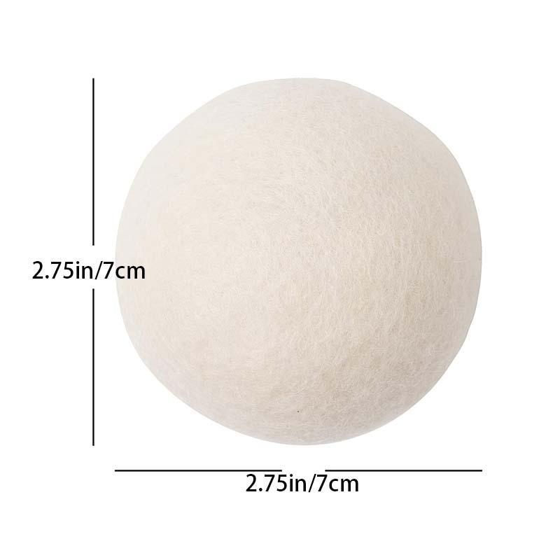 Wool Dryer Ball, 3 Counts Natural Fabric Softener, Reusable Laundry Ball, Dryer Sheets Alternative, Laundry Tools & Accessories