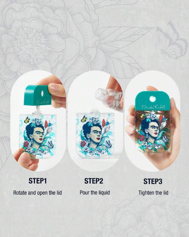 SHEIN Portable Spray Bottle with Frida Kahlo Portrait and Letter Print - Green