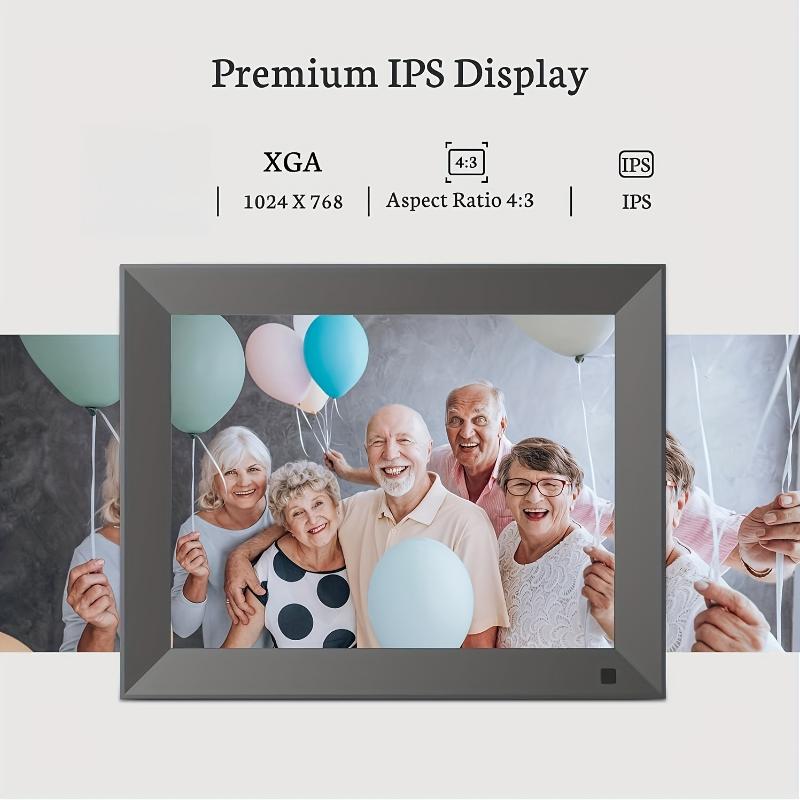 15-Inch HD Digital Photo Frame with Touch Screen, Auto Rotation, Wall Mount Option - Instant Cloud Sharing for Photos & Videos, Perfect Gift for Family & Friends, Ideal for Home Decor