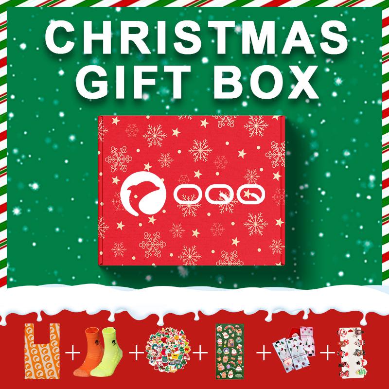 OQQ Christmas Gift box + Sports Socks + Tote Tag