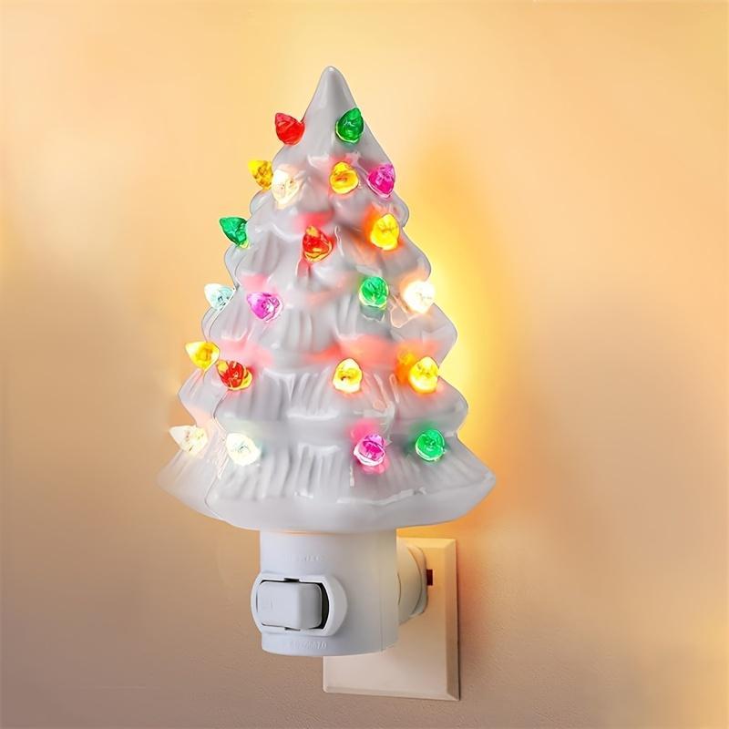 3D Christmas Tree Shaped Night Light, 1 Count Plug and Play LED Night Light, Decorative Light for Home Bedroom Living Room, Home Decor