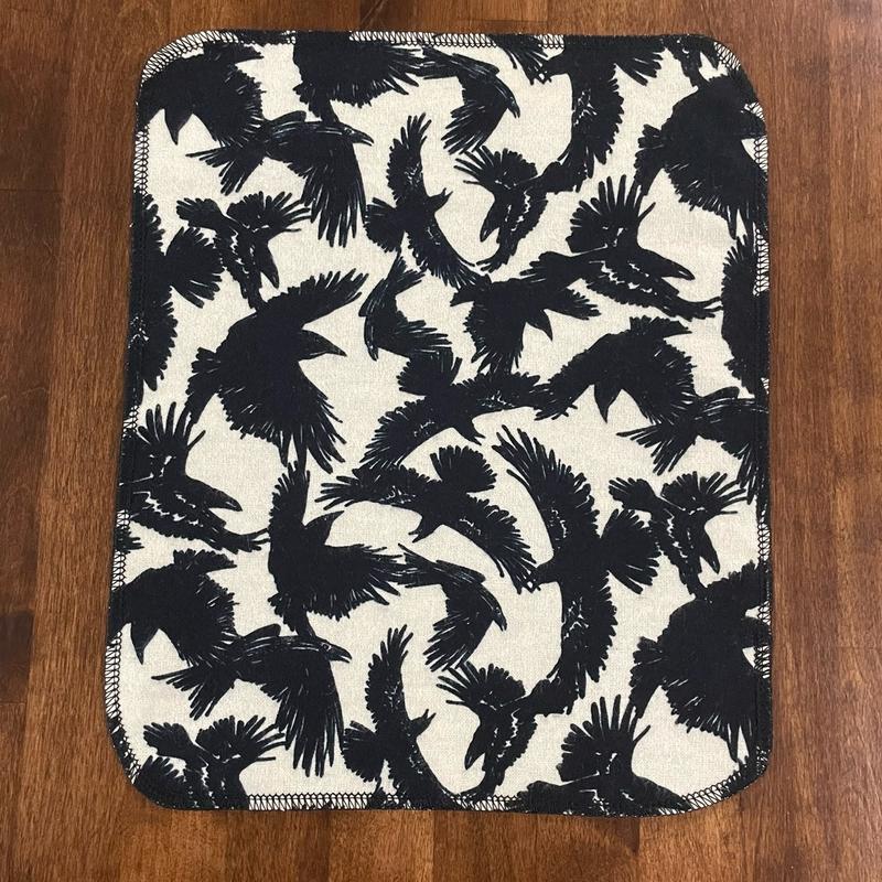 Crows   Ravens 6 Pack - Eco-Friendly Cotton Flannel Reusable Kitchen Paper Towel Replacement