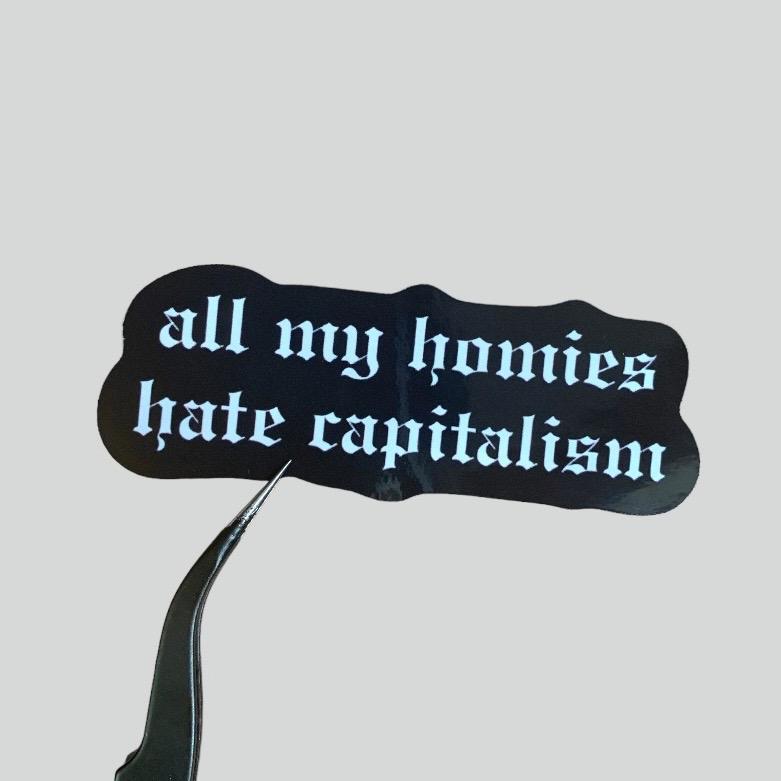 All My Homies Hate Capitalism Vinyl Sticker