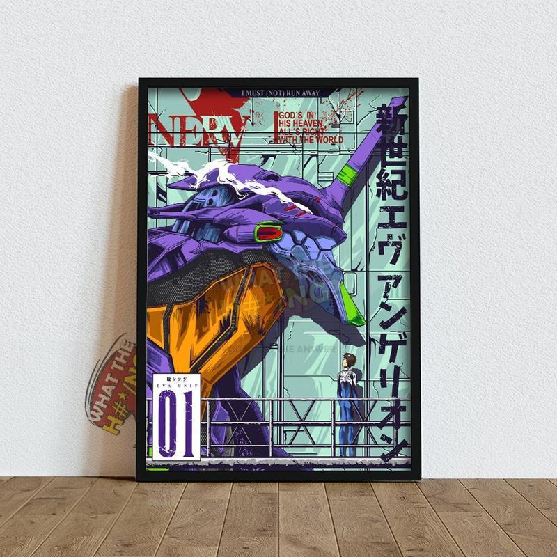 Neon Genesis Evangelion Anime Poster, Anime Print Manga Poster, Neon Genesis Anime Posters Decor Photo