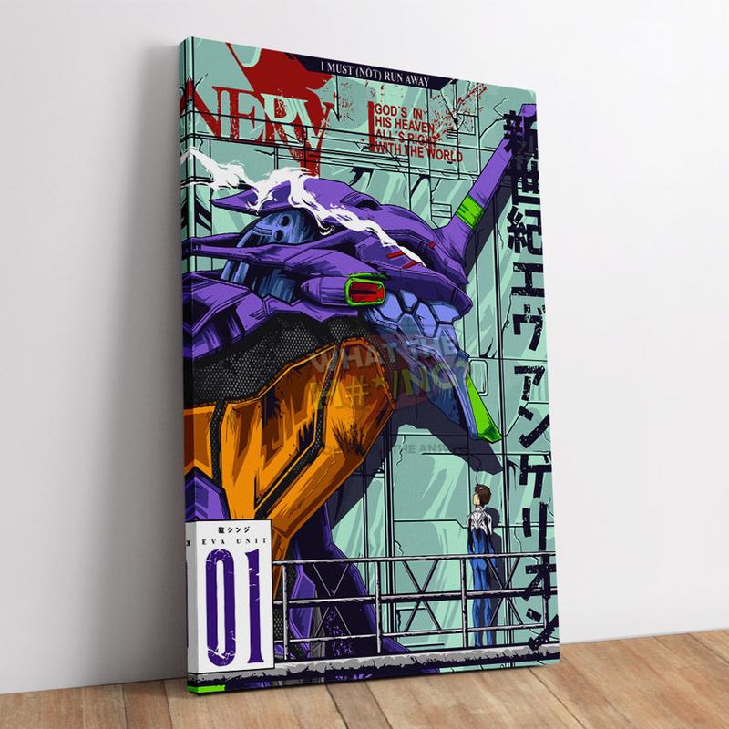 Neon Genesis Evangelion Anime Poster, Anime Print Manga Poster, Neon Genesis Anime Posters Decor Photo