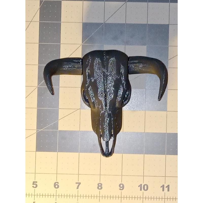 3D Printed Cow Skull with Horns - Cruelty-Free Home Decor by 3D Shook - Casual Style