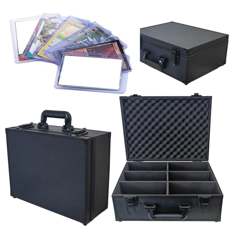 6-slot Large Capacity Card Storage Box, 1 Count Multi-grid Card Storage Box, Sports Card Holder, Baseball Card Case, Slab Case Organizer