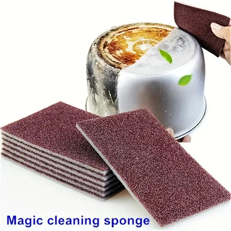 Carborundum Sponge, 30pcs Pot Iron Rust Removal Emery Sponge, Dishwashing Sponge Block, Scouring Pads, Pot Bottom Descaling Sponge