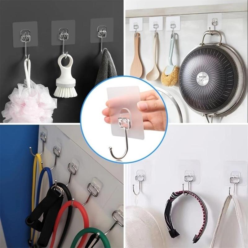 10pcs Stainless Steel Multi-purpose Wall Hook