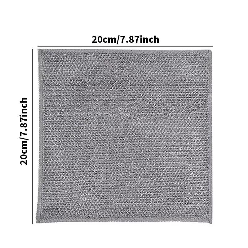 Double Layer Wire Dish Cloth, Kitchen Cleaning Rag, Multi-purpose Wire Miracle Cleaning Cloth for Cookware, Sinks, Dishes, Cooktops