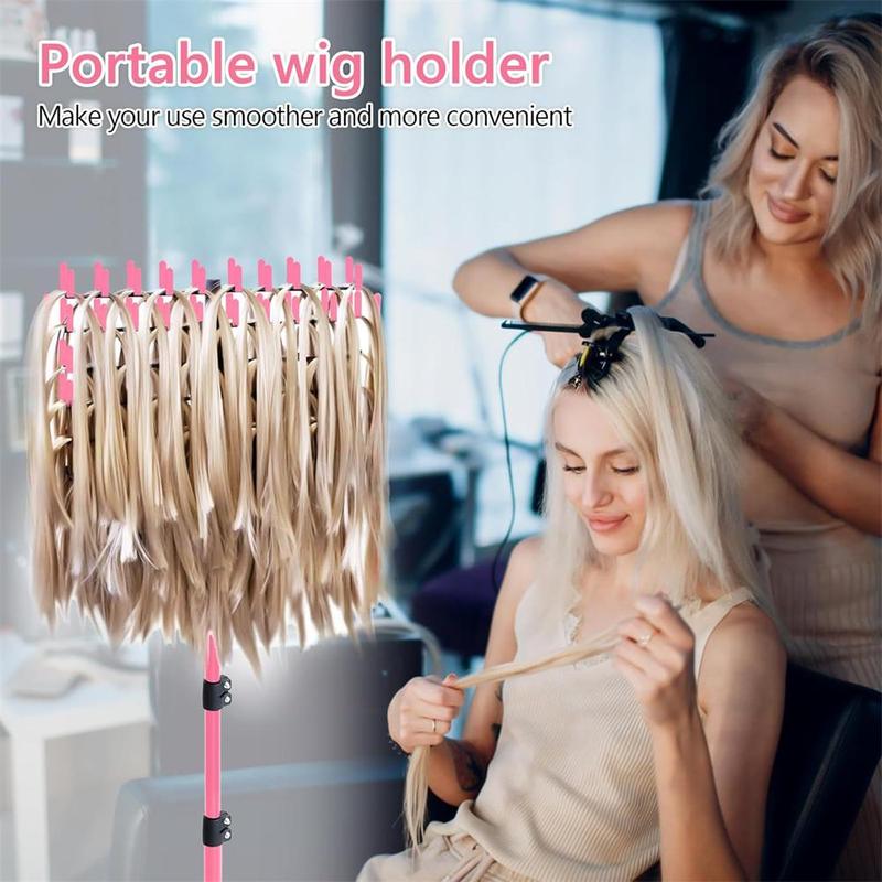 Hair Extension Holder Hanger, 1 Set 144-peg Hair Divider Rack with Comb and Clips for Braiding, Hair Styling Accessories for Salon & Barber Shop,  Holder Organizer,  Stand Organizer,  Organizer