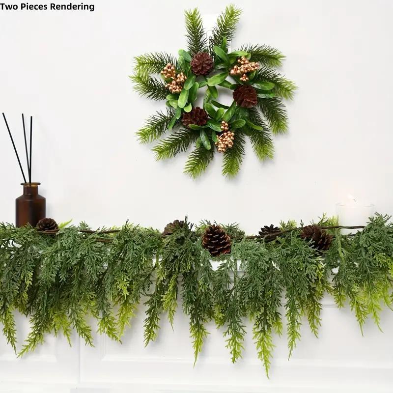 Artificial Cedar Garland Decoration, 1 Count 72 Inch Faux Cedar Garland, Decorative Plant for Home Party Wedding, Home Decor Supplies