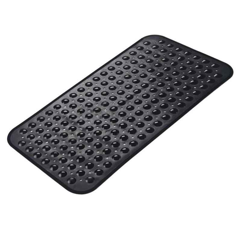 Shower Mat with Drain Holes & Suction Cups, PVC Non-slip Bath Mat, Bathroom Accessories, Home Essential for Bathroom Decor