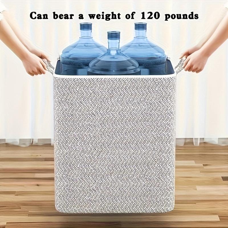 Woven Storage Bag with Lid, 1 Count Large Capacity Clothes Storage Bag, Durable Storage Organizer for Home Bedroom Living Room