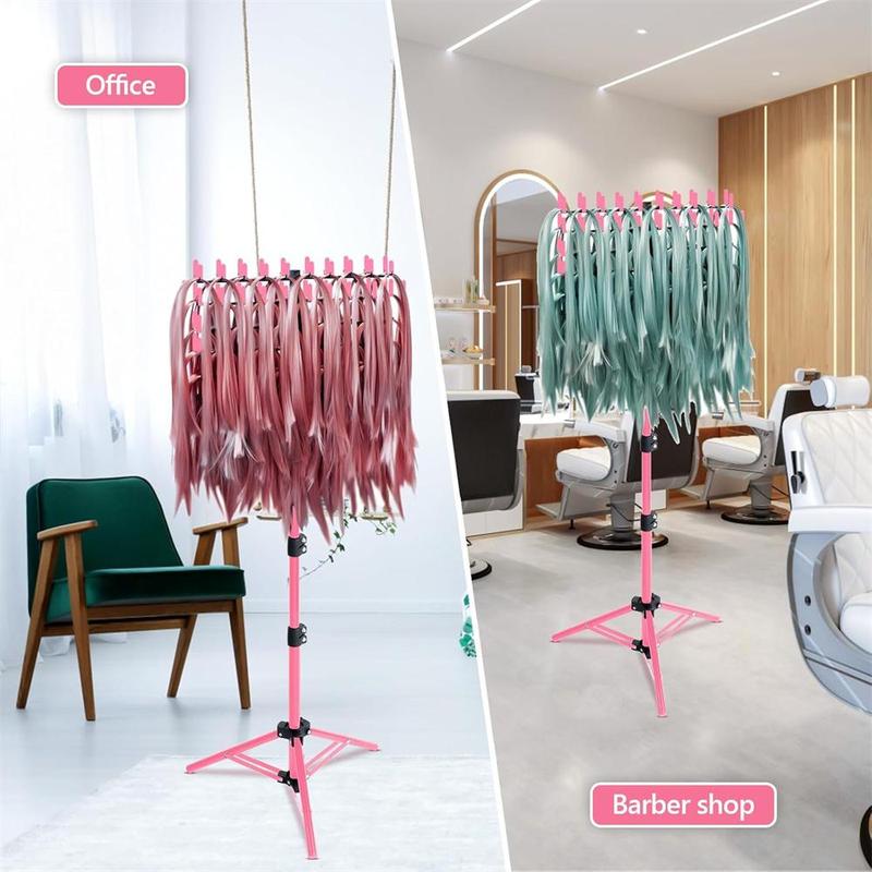 Hair Extension Holder Hanger, 1 Set 144-peg Hair Divider Rack with Comb and Clips for Braiding, Hair Styling Accessories for Salon & Barber Shop,  Holder Organizer,  Stand Organizer,  Organizer