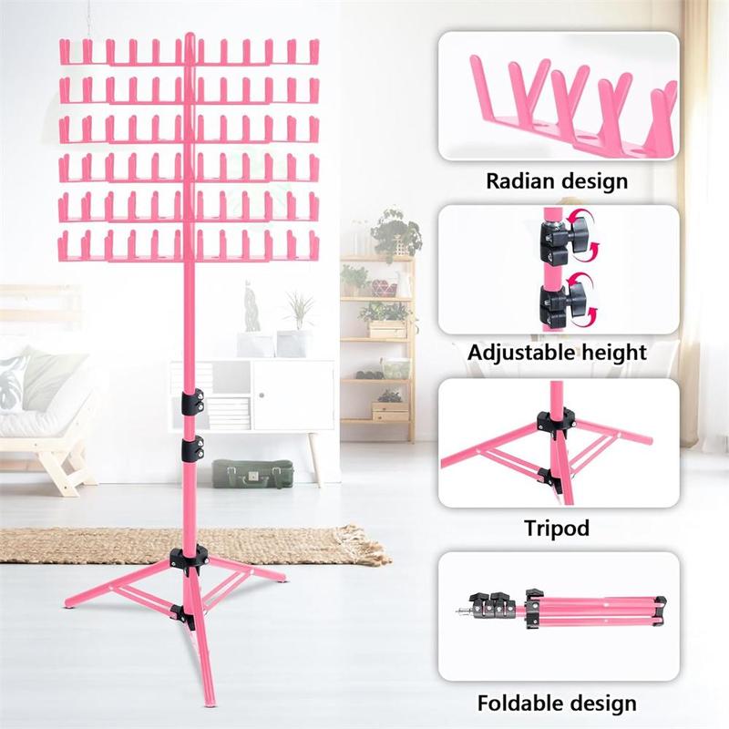 Hair Extension Holder Hanger, 1 Set 144-peg Hair Divider Rack with Comb and Clips for Braiding, Hair Styling Accessories for Salon & Barber Shop,  Holder Organizer,  Stand Organizer,  Organizer