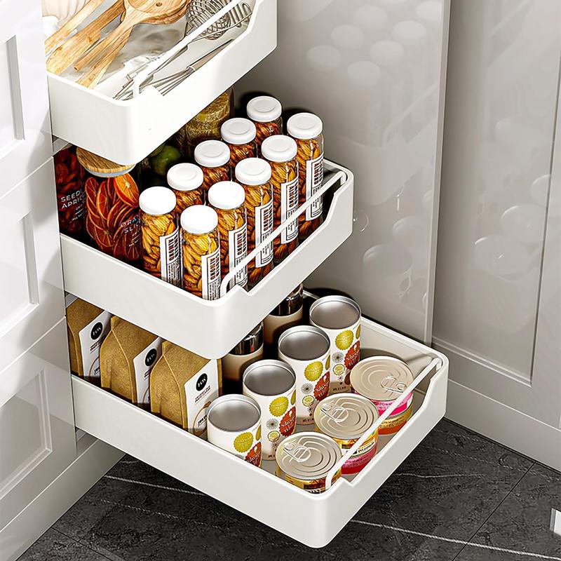 「12h to ship」Pull out Cabinet Organizer Fixed with Adhesive Nano Film, Heavy Duty Expandable Slide Out Pantry Shelves Drawer Storage Boxes, Pull Out Drawer for  Upgrade Kitchen, Pantry, Home,Birthday Gift Ideas Election,Farmhouse Summer 2024 pill   rack