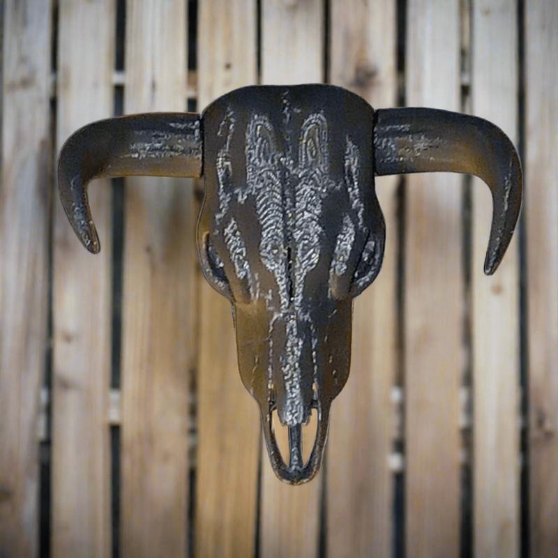 3D Printed Cow Skull with Horns - Cruelty-Free Home Decor by 3D Shook - Casual Style