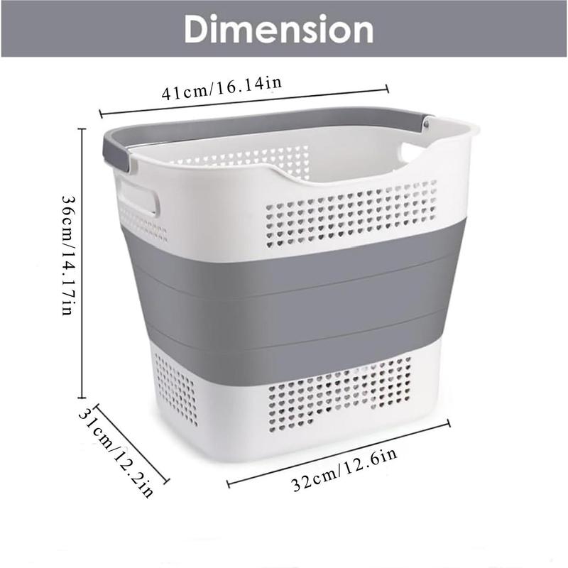 Collapsible Laundry Basket with Detachable Underwear Basket, Pop Up Multifunctional Space Saving Clothes Storage Container with Handles, Clothes Organizer for Washing Home Bathroom Dormitory Hotel