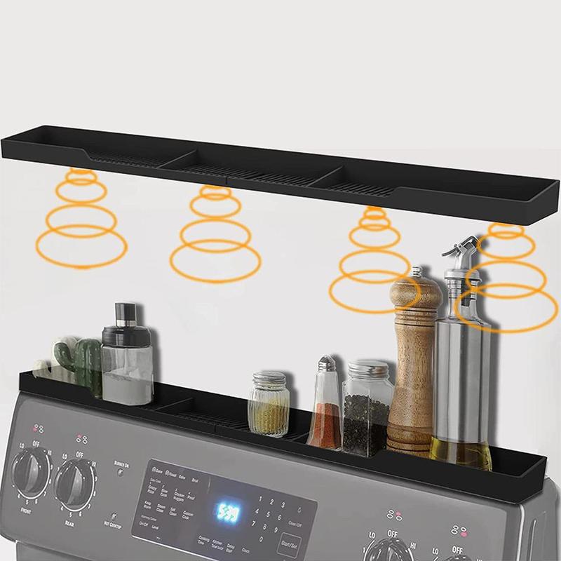 Magnetic Silicone Installation Stovetop Oven Storage Rack, Multifunctional Kitchen Stove Top Shelf, Easy to Clean, Stylish, and Convenient Kitchen Accessories