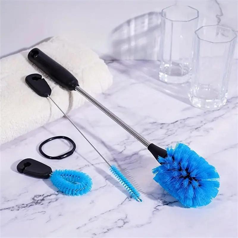 3 in 1 Water Bottle Cleaning Brush Set, Long Handle Bottle Brush with Detachable Brush Head, Kitchen Cleaning Tool for Cup, Glass, Pot