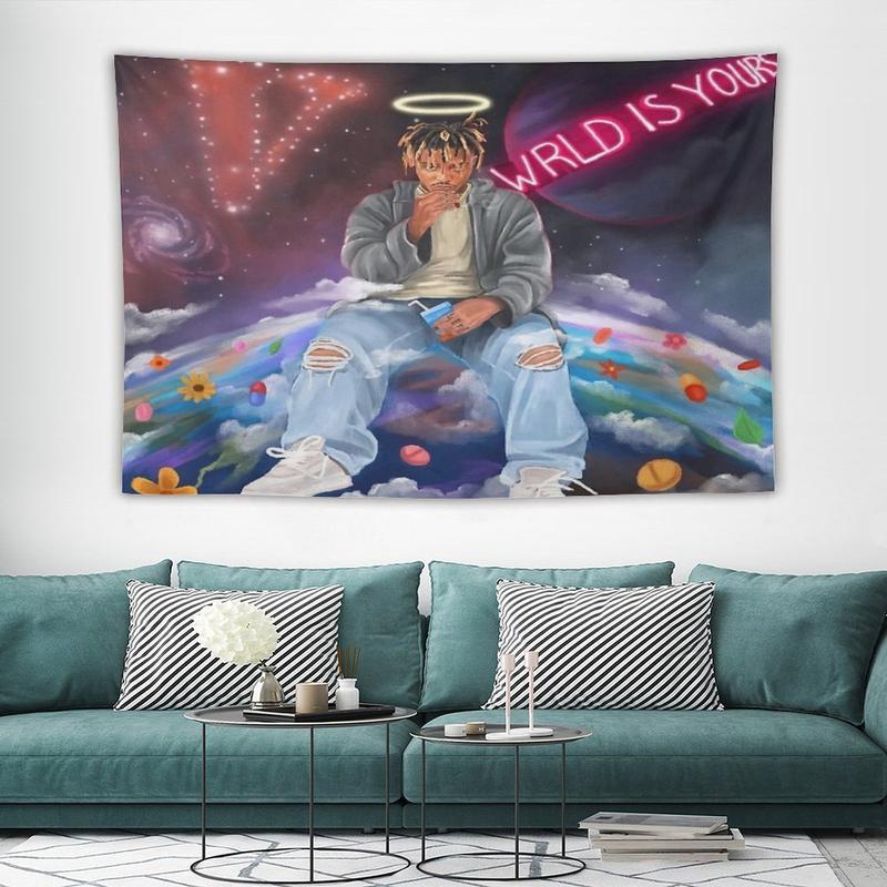 Juic Wrld Album Flag Tapestry Rapper Music Singer Tapestry Funny Poster for College Party Room Indoor and Outdoor Decor