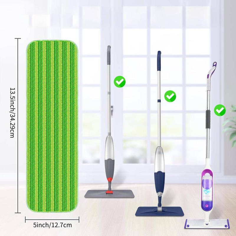 6 reusable mop pads compatible with Swiffer power mop, capable of cleaning dirt, debris, grease, pet hair, without damaging the floor, suitable for both dry and wet use