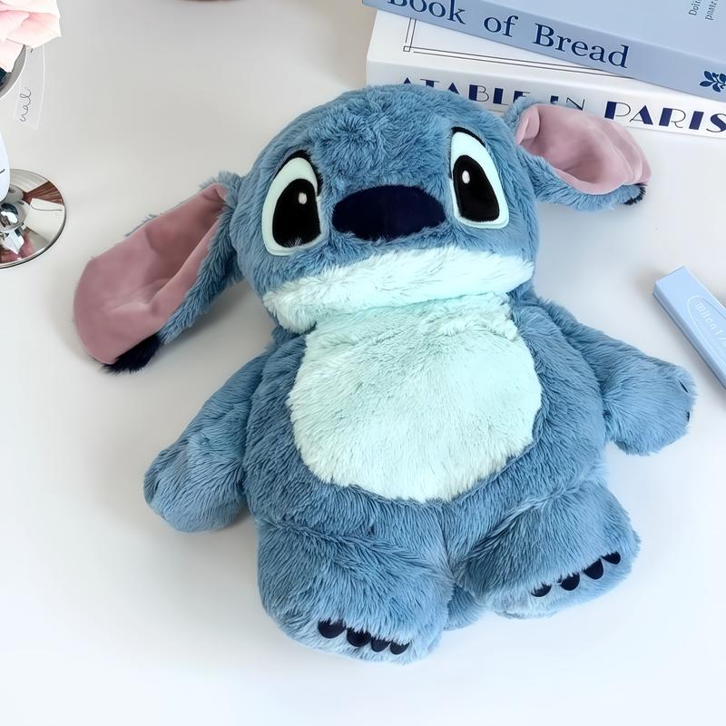 Cuddly plush fill with warm water for period. Anime Stitch Plush with a Bottle for hot Water Filling