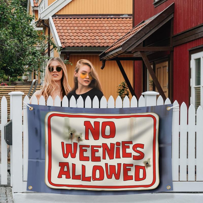 No Weenies Allowed Flag 3x5 Feet Tapestries