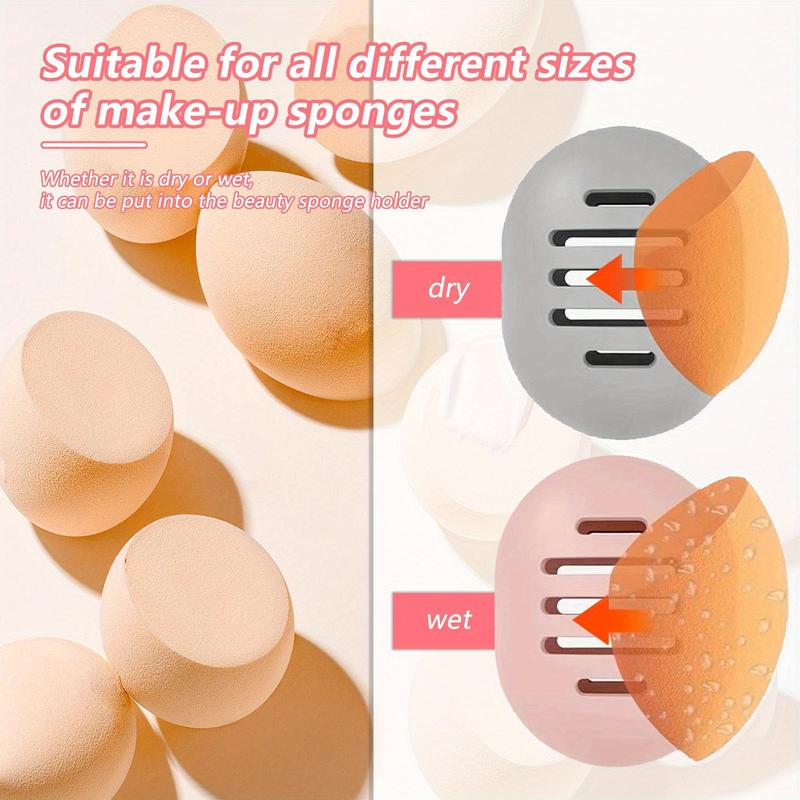 Travel Makeup Sponge Storage Box, Portable Beauty Blender Organiser, Sponge Holder For Ventilation, Reusable Makeup Sponge Travel Case, Suitable For All Sponges