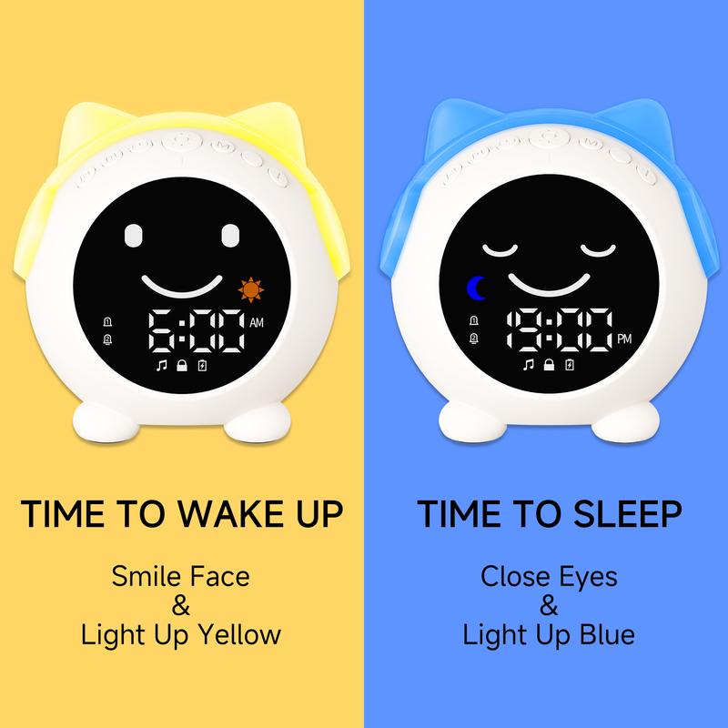 Sleep Training Clock, Kids Alarm Clock with Night Light & Nap Timer, Ok to Wake Clock for Girls and Boys