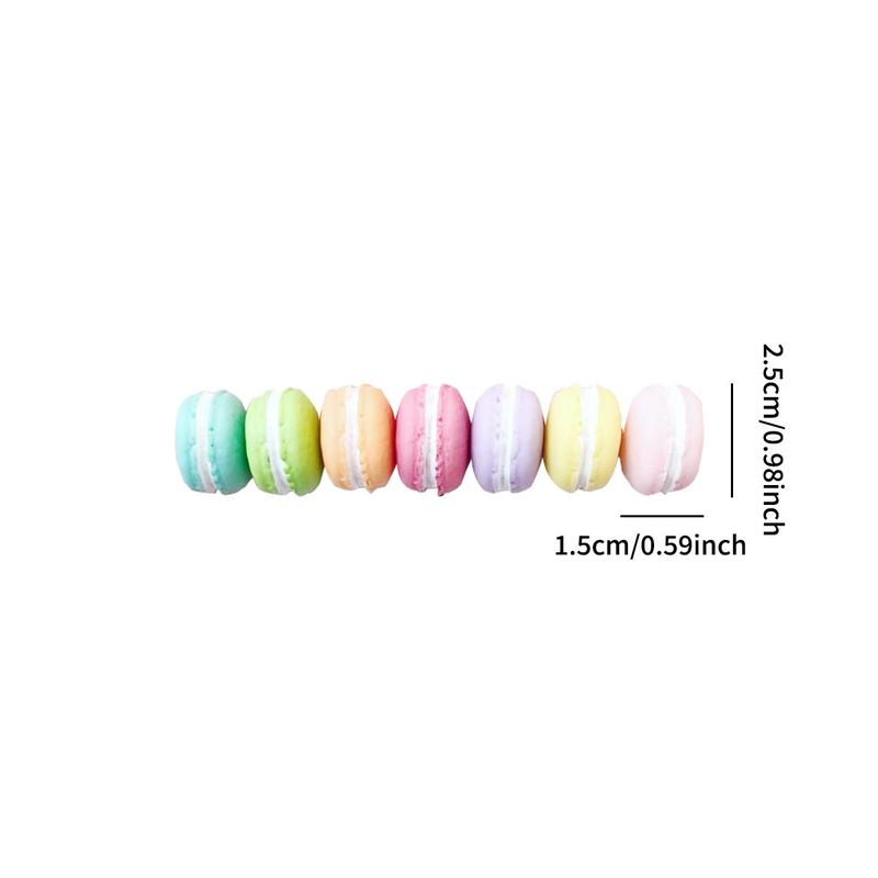 Mini Macaron Design Fridge Magnet, 7 Counts set Cute Macaron Shaped Magnetic Decoration, Magnetic Decor for Home Kitchen Office