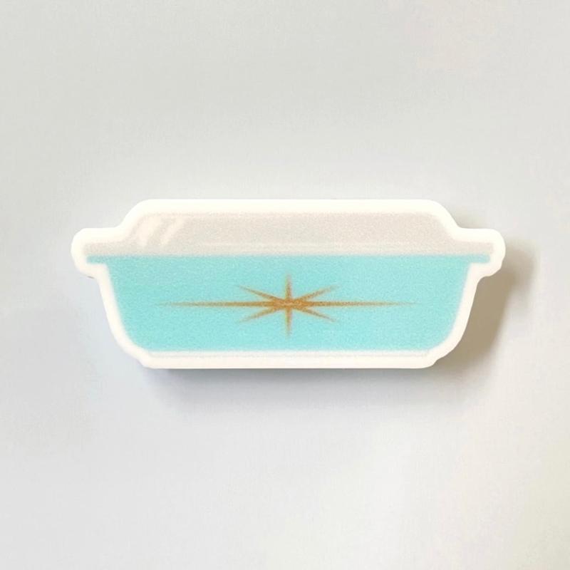 Vintage Rare Pyrex Patterns Fridge Magnets, Decorative Retro Pyrex Mixing Bowls, Pink Stems, Turquoise Diamonds, Lucky in Love, Starburst, Butterprint